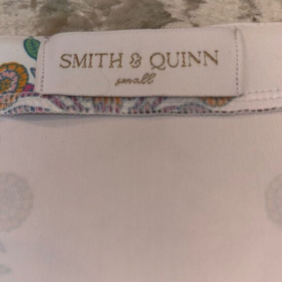 Smith & Quinn maxi dress floral Sz S white/pink/green - Picture 9 of 12